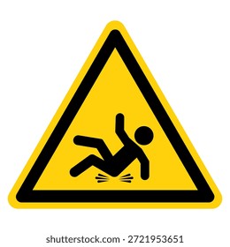 Fall Hazard Symbol Sign,Vector Illustration, Isolated On White Background Label.EPS10