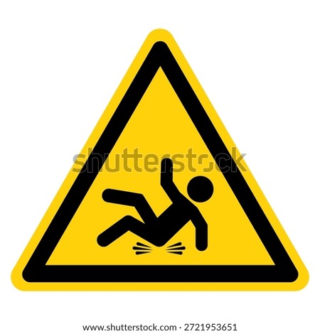 Fall Hazard Symbol Sign,Vector Illustration, Isolated On White Background Label.EPS10