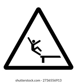 Fall From Heights Symbol Sign ,Vector Illustration, Isolate On White Background Label. EPS10