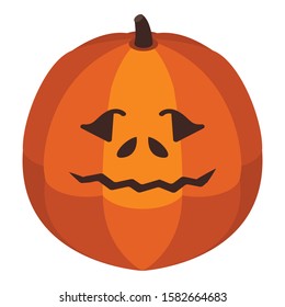 Fall holiday pumpkin icon. Isometric of fall holiday pumpkin vector icon for web design isolated on white background