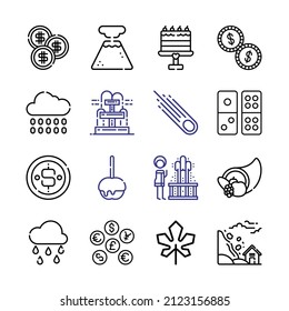 fall Icon Set with line icons. Modern Thin Line Style. Suitable for Web and Mobile Icon. Vector illustration EPS 10.