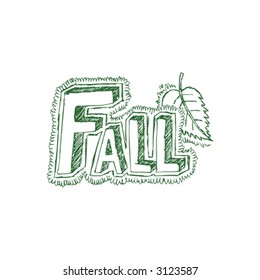 Fall illustration word