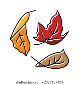 Herbstblatt Herbstfarbe Symbol Vektor. Herbstschild. einzelne Symbolillustration