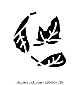 fall leaf autumn glyph icon vector. fall leaf autumn sign. isolated symbol illustration