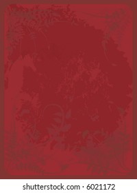 Fall leaf frame illustration with a grunge background