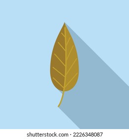 Fall leaf icon flat vector. Autumn tree. Orange leaves