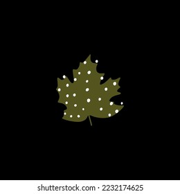 Fall leaf icon vector illustration. Hand drawn colorful design. Isolated single graphic symbols. Autumn art sign. Boho scandi colors. Nature abstract concept