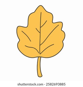 A fall leaf illustration with vibrant autumn colors, perfect for autumn themed projects and designs.