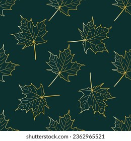 Fall leaf seamless pattern. Autumn foliage. Background for your design wallpapers, pattern fills, web page, surface textures. Vector illustration