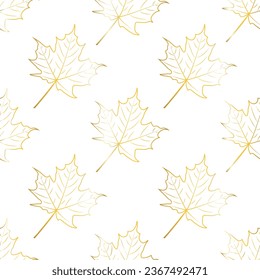 Fall leaf seamless pattern. Autumn foliage. Background for your design wallpapers, pattern fills, web page, surface textures. Vector illustration