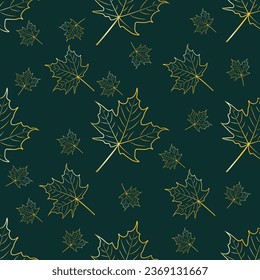 Fall leaf seamless pattern. Autumn foliage. Background for your design wallpapers, pattern fills, web page, surface textures. Vector illustration