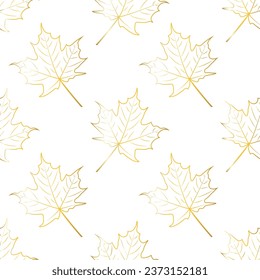 Fall leaf seamless pattern. Autumn foliage. Background for your design wallpapers, pattern fills, web page, surface textures. Vector illustration