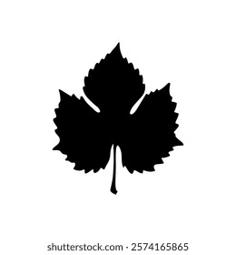 Fall leaf silhouette icon vector flat illustration design.