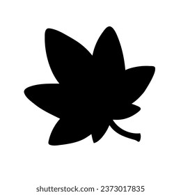 Diseño de la forma de la estrella de la silueta de hojas de otoño