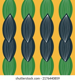 Fall leaf vector illustration. Seamless pattern. Hand drawn colorful design. Isolated graphic symbols. Autumn art sign. Nature abstract concept. Organic line elements
