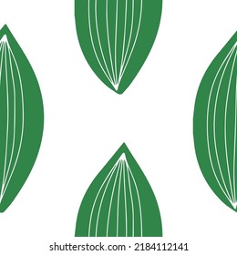 Fall leaf vector illustration. Seamless pattern. Hand drawn colorful design. Isolated graphic symbols. Autumn art sign. Nature abstract concept. Organic line elements