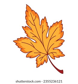 Fall leave icon vector on trendy design