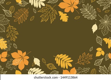 Fall of the leaves. Autumn background for your design. Vector illustration.