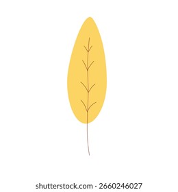 Fall leaves. Autumn leaf yellow. Vector