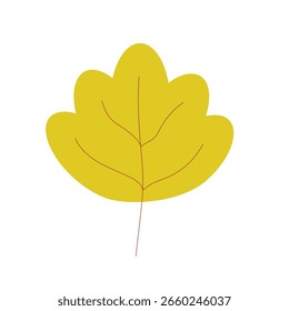 Hojas de otoño. Hoja de otoño amarillo. Vector