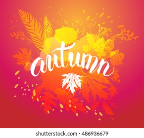 Fall leaves background