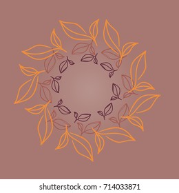 Fall leaves background in vintage style, vector illustration. Nature background, seasonal greeting card