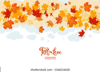 Fall leaves card