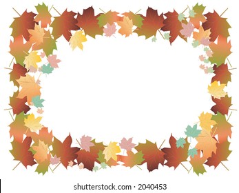 fall leaves frame (all the parts that appear white,are transparent)