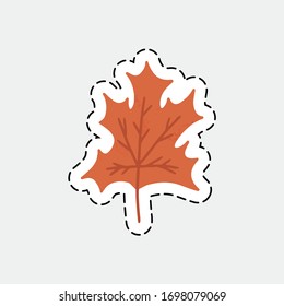fall leaves icon template colorful vector