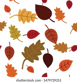 Fall leaves pattern - seamless on all four sides - can be stacked to infinity