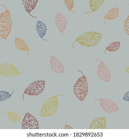 Fall leaves pattern, seamless pattern, vector