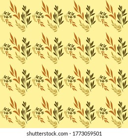 Fall leaves seamless pattern for textile and cover design. Autumn background.