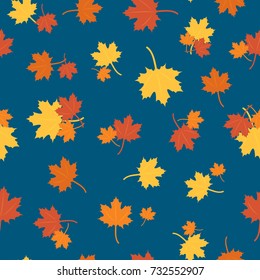 Fall Leaves Wallpaper, Fall Leaves Icon, Repeat Pattern, Seamless Pattern, Autumn Fall Background, Maple Leaves Background, Autumn Leaves Tree, Vector Illustration Pattern