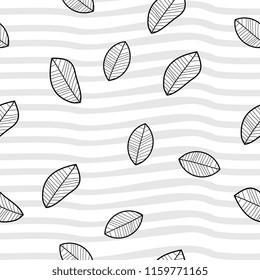 Fall leaves in the wind pattern