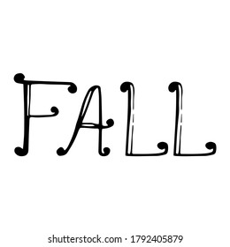 Herbst. Briefing Zitat im Retro-Stil. Kreativer Vektorgrafik-Text. Urlaubskunst. Zitat aus Vektorkalligrafik-Schriftzeichen.
