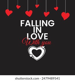 Fall In Love banner Design Vector File.