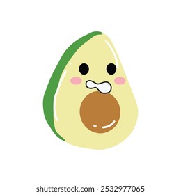 fall in love eyes avocado cartoon