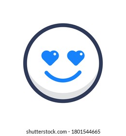 fall in love face flat icon
