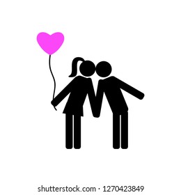 Fall in love icon illustration