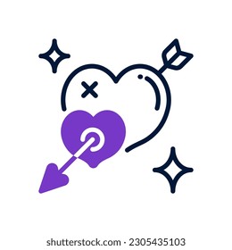 fall in love icon for your website, mobile, presentation, and logo design.