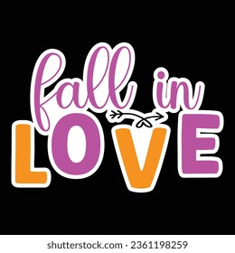Fall in love, Pumpkin Spice Lover, Sticker SVG Design Vector file. svg