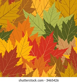 Fall maple leaf seamless repeating background