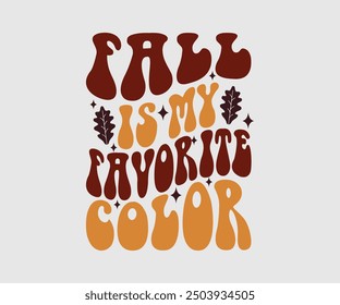 El otoño es mi color favorito, camiseta de otoño, camiseta divertida de Acción de Gracias de otoño diseño de la camiseta de calabaza, diseño de otoño, Diseños de calabaza