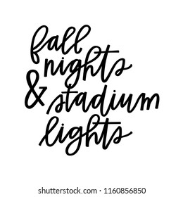 Fall nights and stadium lights