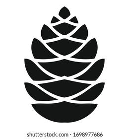 Fall pine cone icon. Simple illustration of fall pine cone vector icon for web design isolated on white background