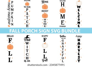 Fall Porch Sign SVG Bundle , Fall Porch svg