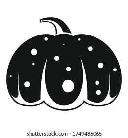 Fall pumpkin icon. Simple illustration of fall pumpkin vector icon for web design isolated on white background