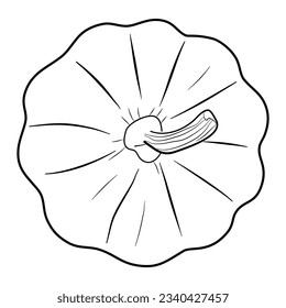fall pumpkin line art vector autumn illustration