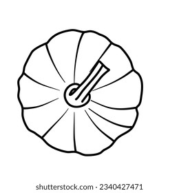 ilustración de otoño de la línea de calabaza otoño