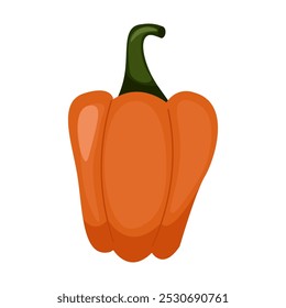 Fall Pumpkin,Orange pumpkin on a white background. Autumn Harvest Icon Symbol Vector Illustration Background